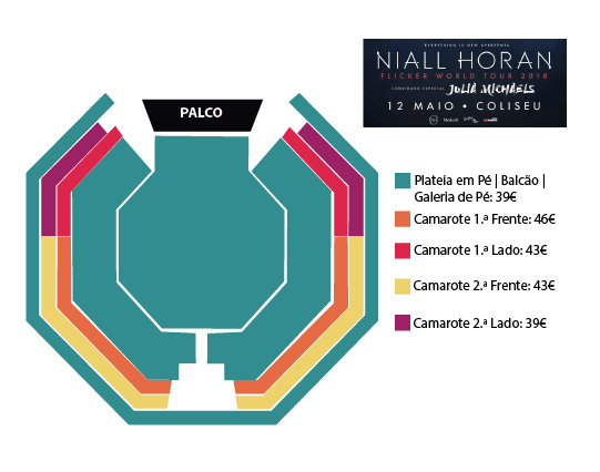 Niall Horan – Pacotes VIP